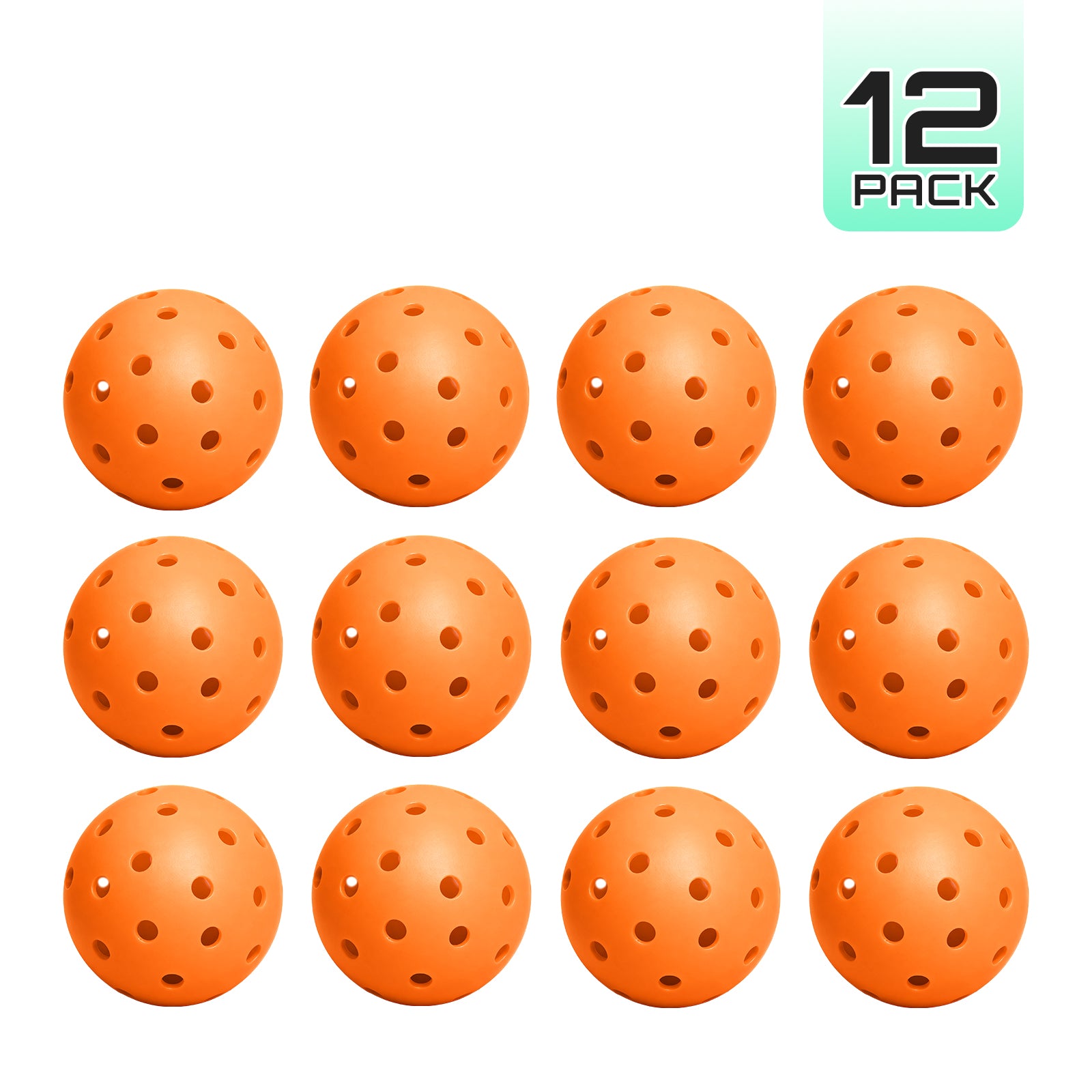 40-Hole Rotational Molded Competition-Grade Pickleball Orange