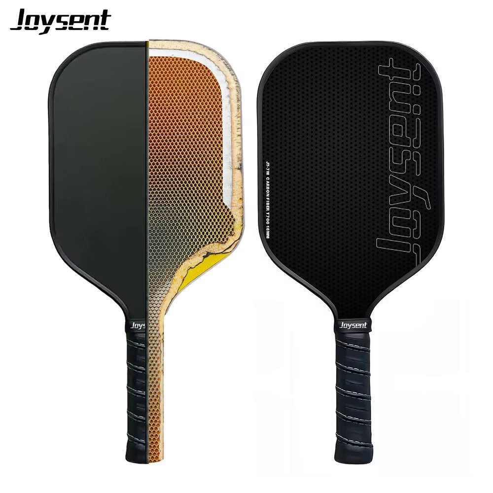 Gen 4 Aramid Honeycomb Core EVA Foam 16mm Thermoformed T700 Carbon Fiber Friction Pickleball Paddles Spin Control