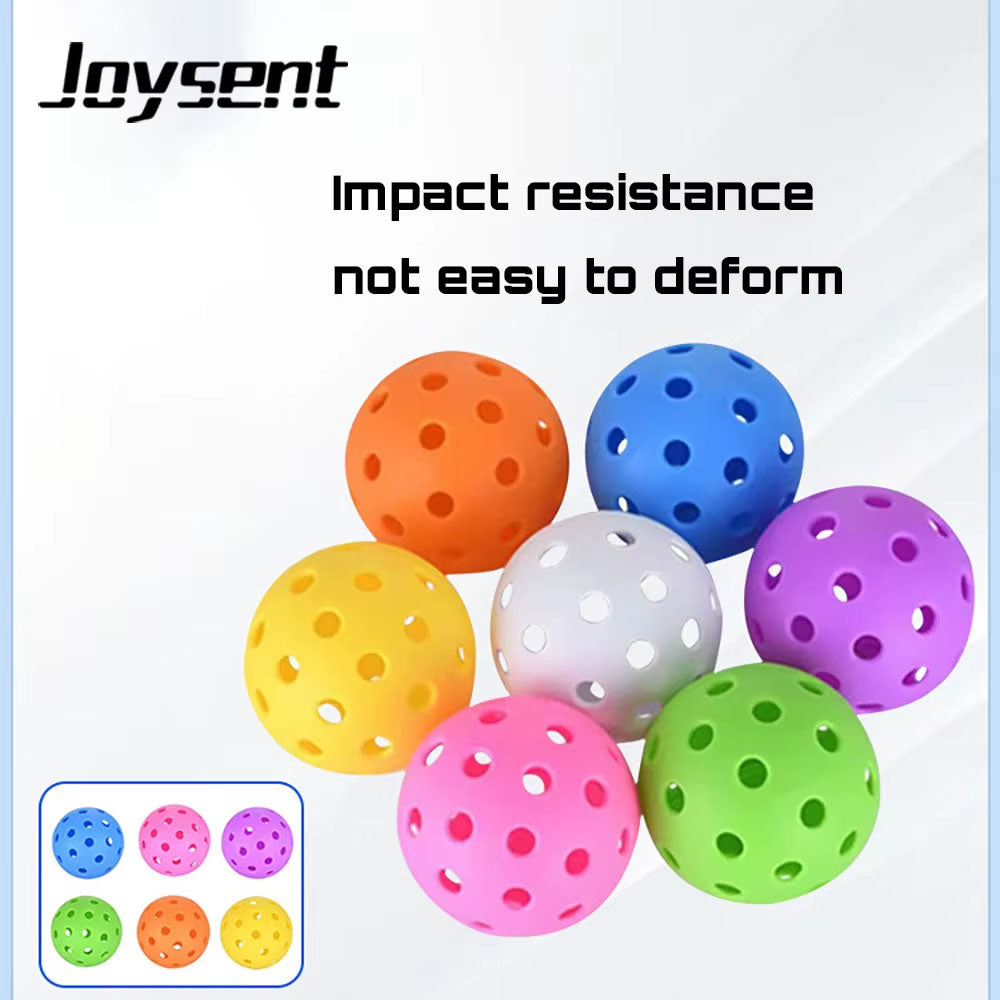 Durable Indoor Pickleball Balls 26 Holes 74mm Training Paddle Ball Plastic Pickleball for Competition & Practice TPE