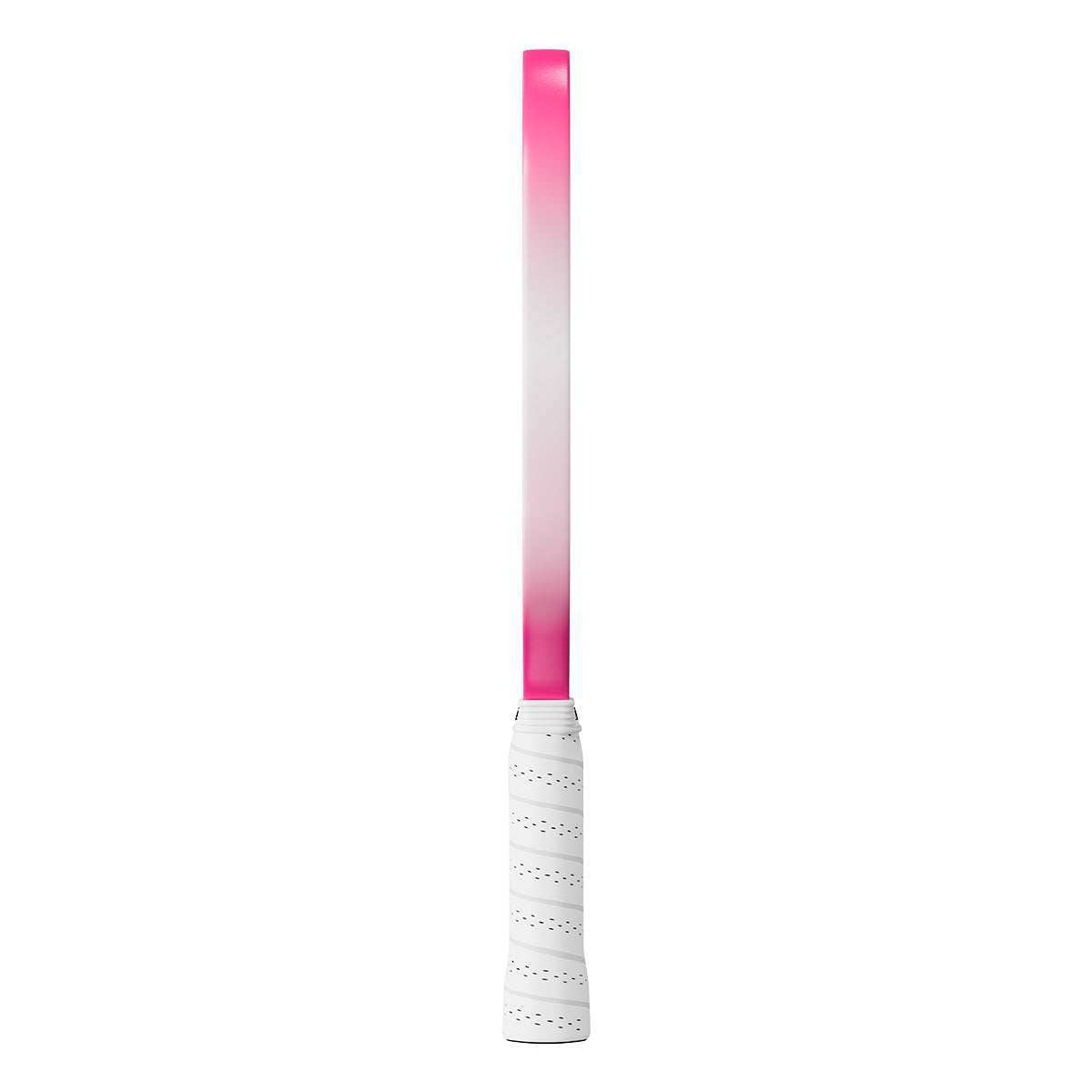 A Pickleball Paddle headcover featuring a white textured grip base with a vibrant pink-to-white gradient transition at the top.