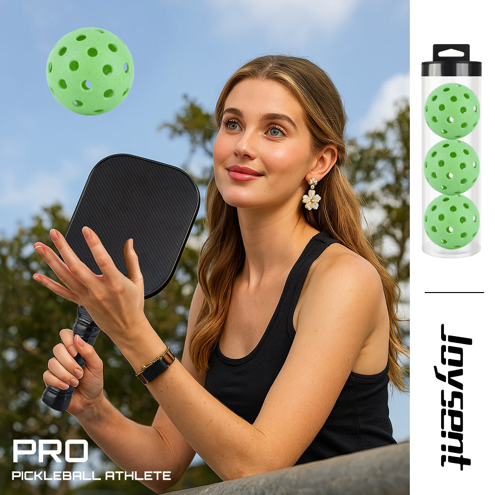 Outdoor Biodegradable Pickleball Balls 40 Holes 74mm Training Paddle Ball Competition Practice