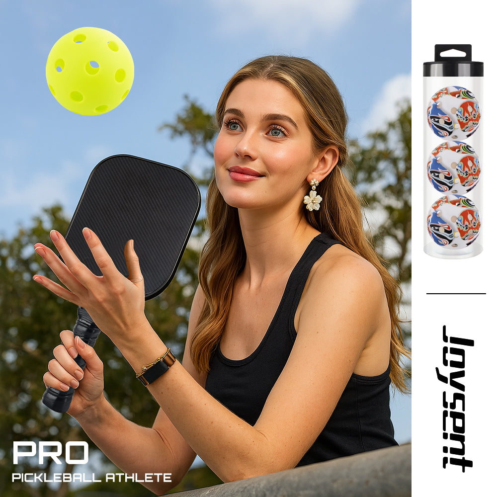 Durable Indoor Pickleball Balls 26 Holes 74mm Training Paddle Ball Plastic Pickleball for Competition & Practice TPE