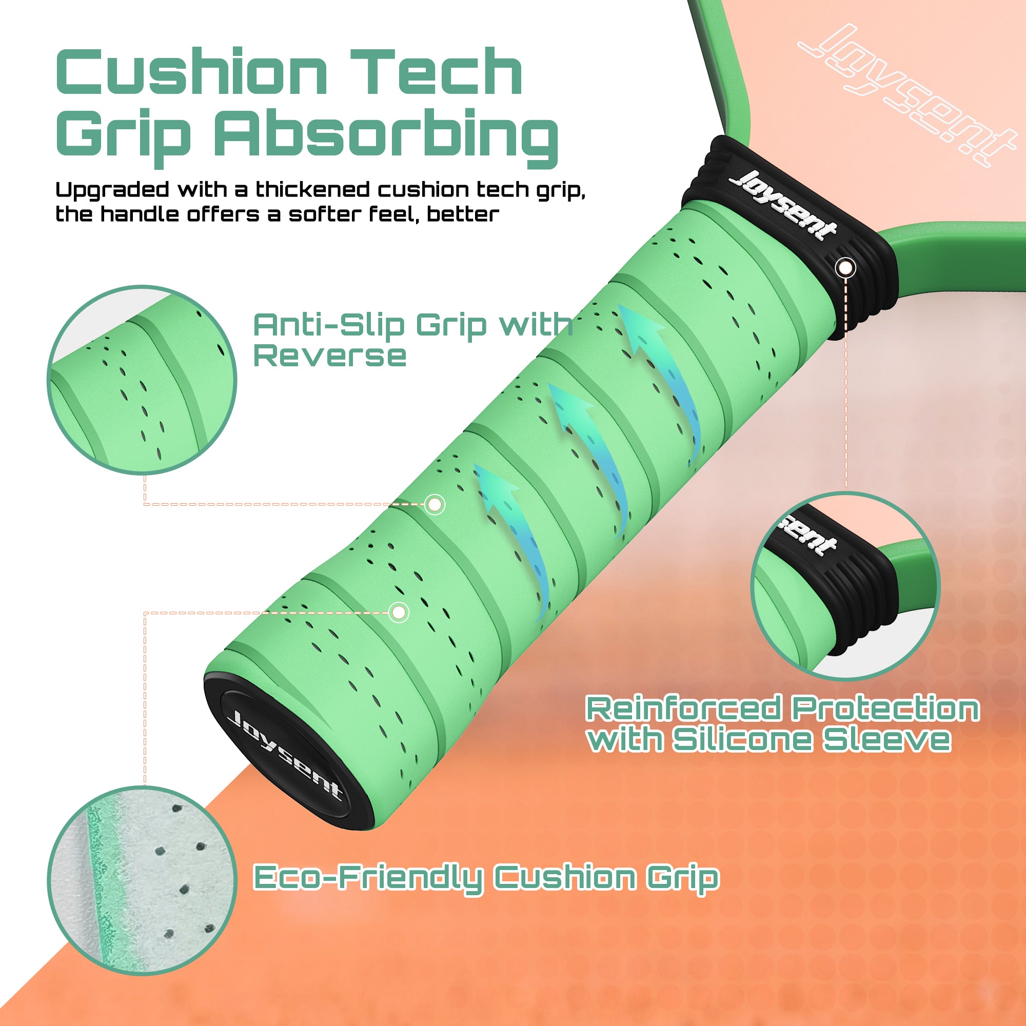 Horizon S1 Fiberglass 13mm Pickleball Paddle Set Green