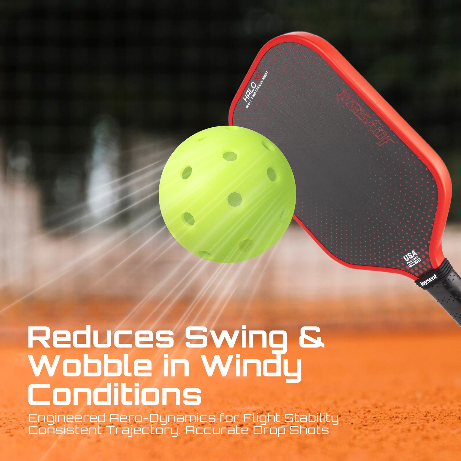 40-Hole Rotational Molded Competition-Grade Pickleball