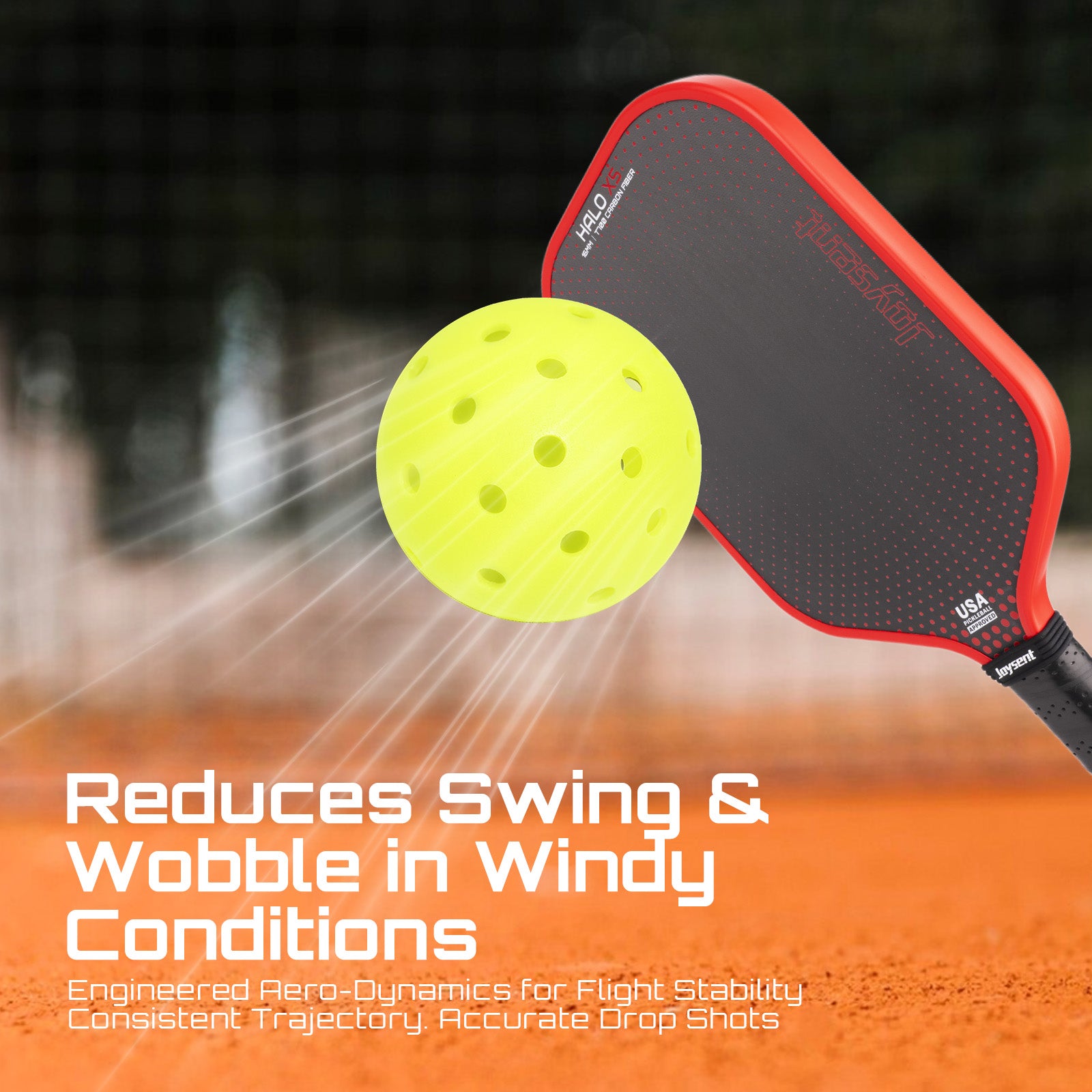 40-Hole Rotational Molded Competition-Grade Pickleball Neon Yellow
