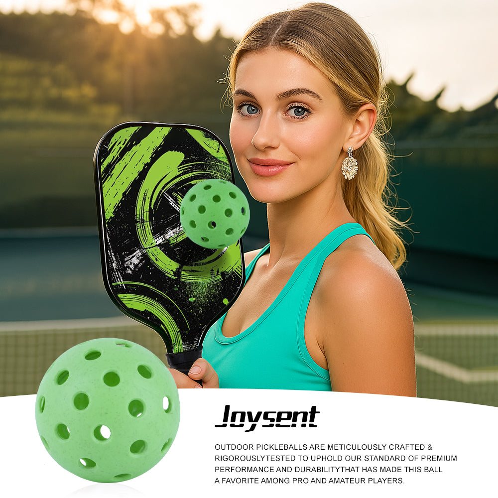 Outdoor Biodegradable Pickleball Balls 40 Holes 74mm Training Paddle Ball Competition Practice