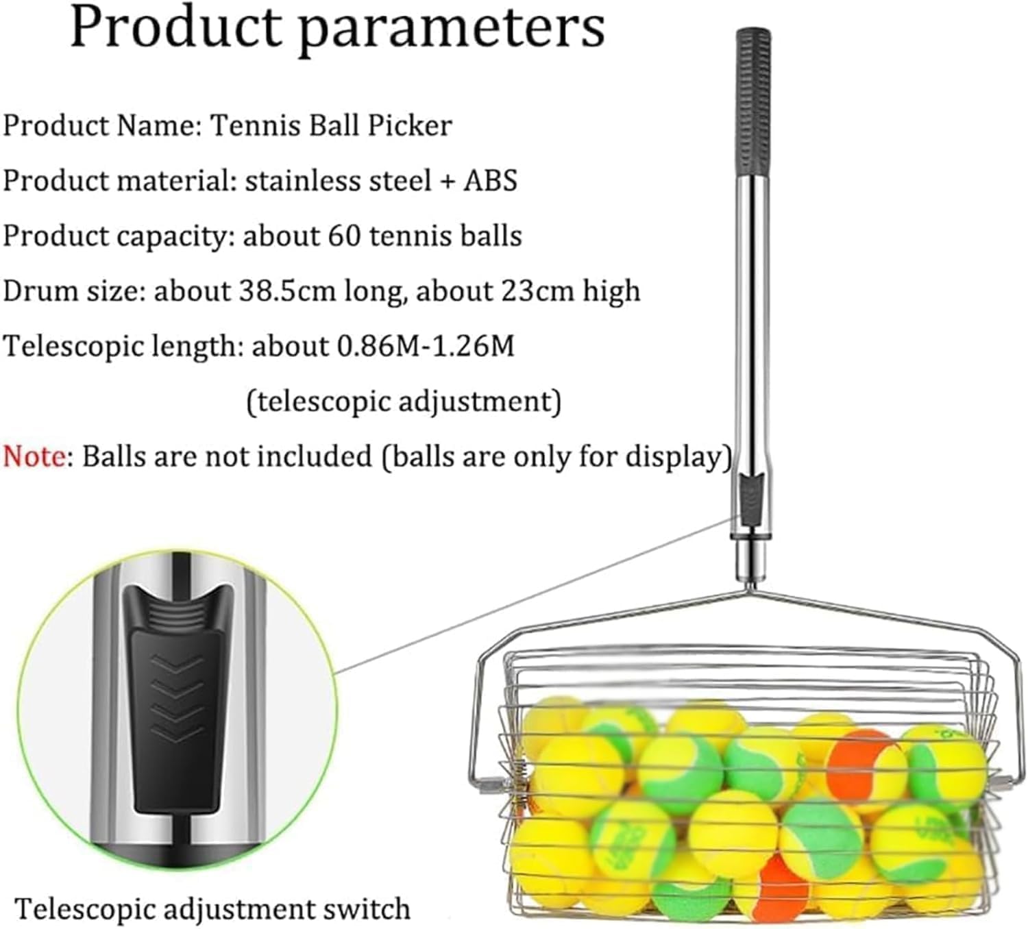 ABS stainless steel PickleBall Collector