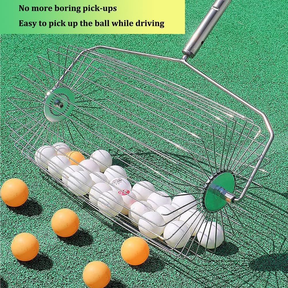 Professional PickleBall Collector, Stainless Steel Adjustable Telescopic Pole