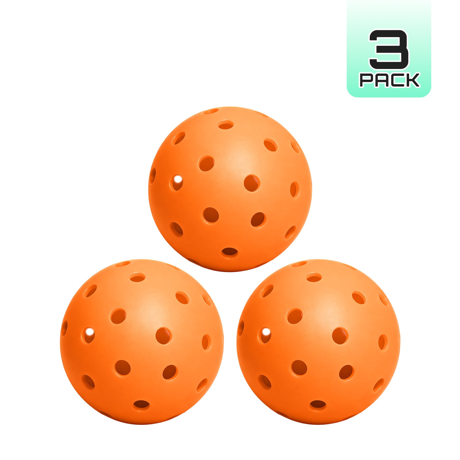40-Hole Rotational Molded Competition-Grade Pickleball Orange