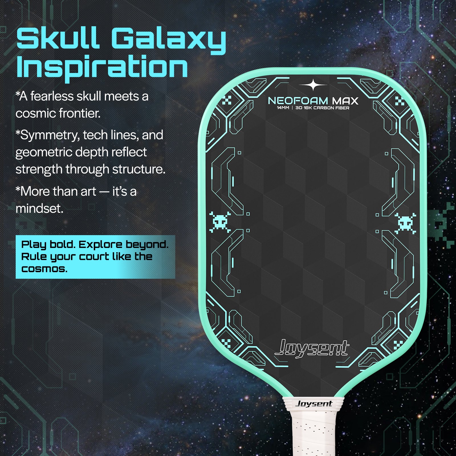 NeoFoam - Necrostar 3D 18K Carbon Fiber Pickleball Paddle 14mm