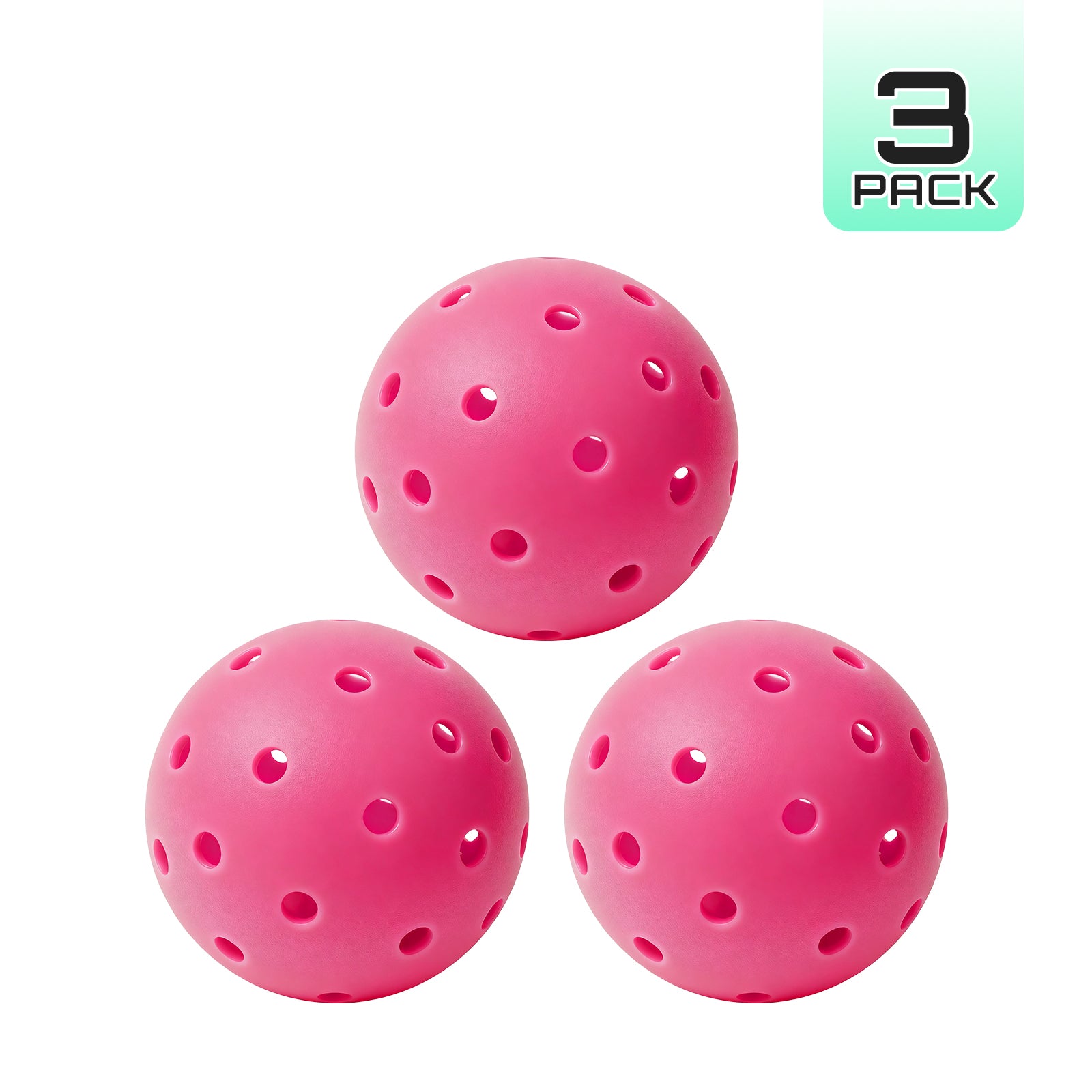 40-Hole Rotational Molded Competition-Grade Pickleball Pink