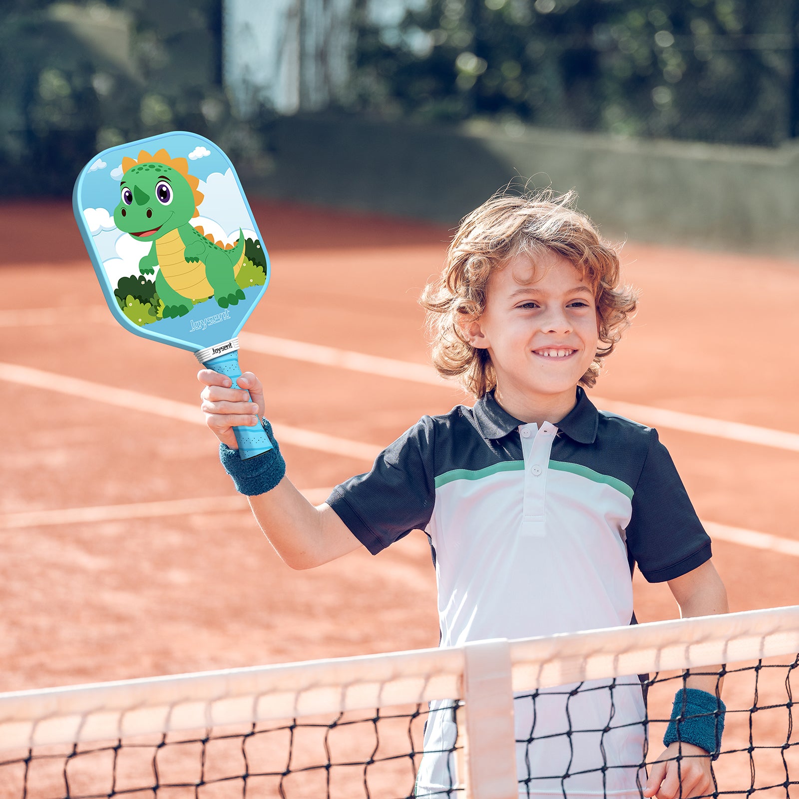 WonderDream - Cuddly Dino T300 Carbon Fiber Pickleball Paddle 14mm For Kids