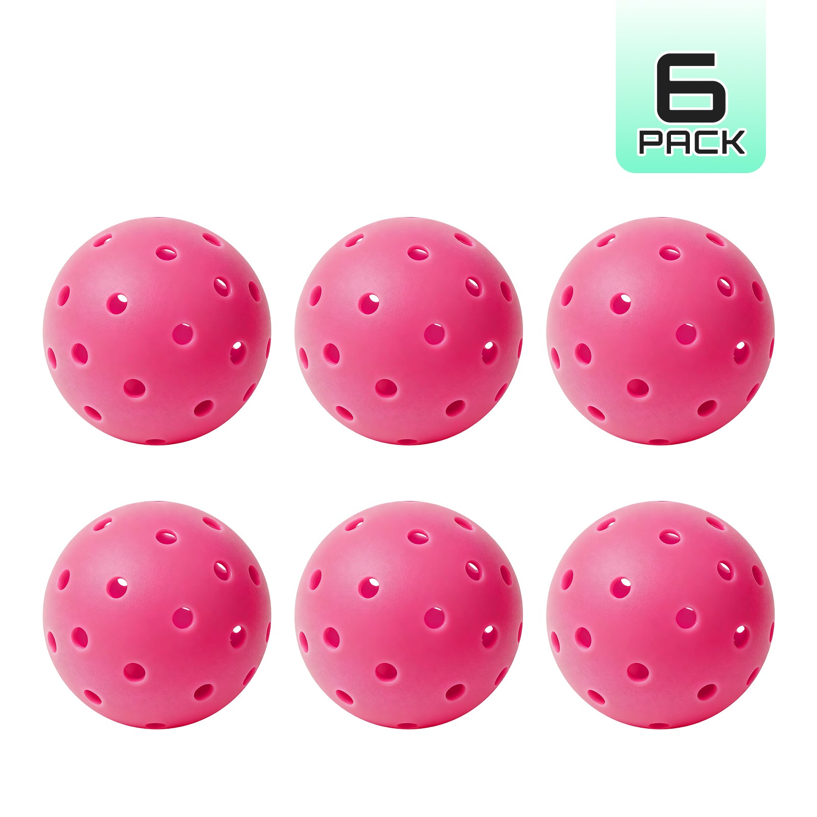 40-Hole Rotational Molded Competition-Grade Pickleball Pink