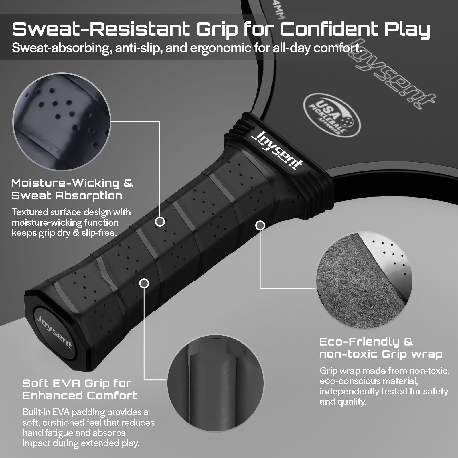 Arcus S1 T300 Carbon Fiber Pickleball Paddle 14mm Black