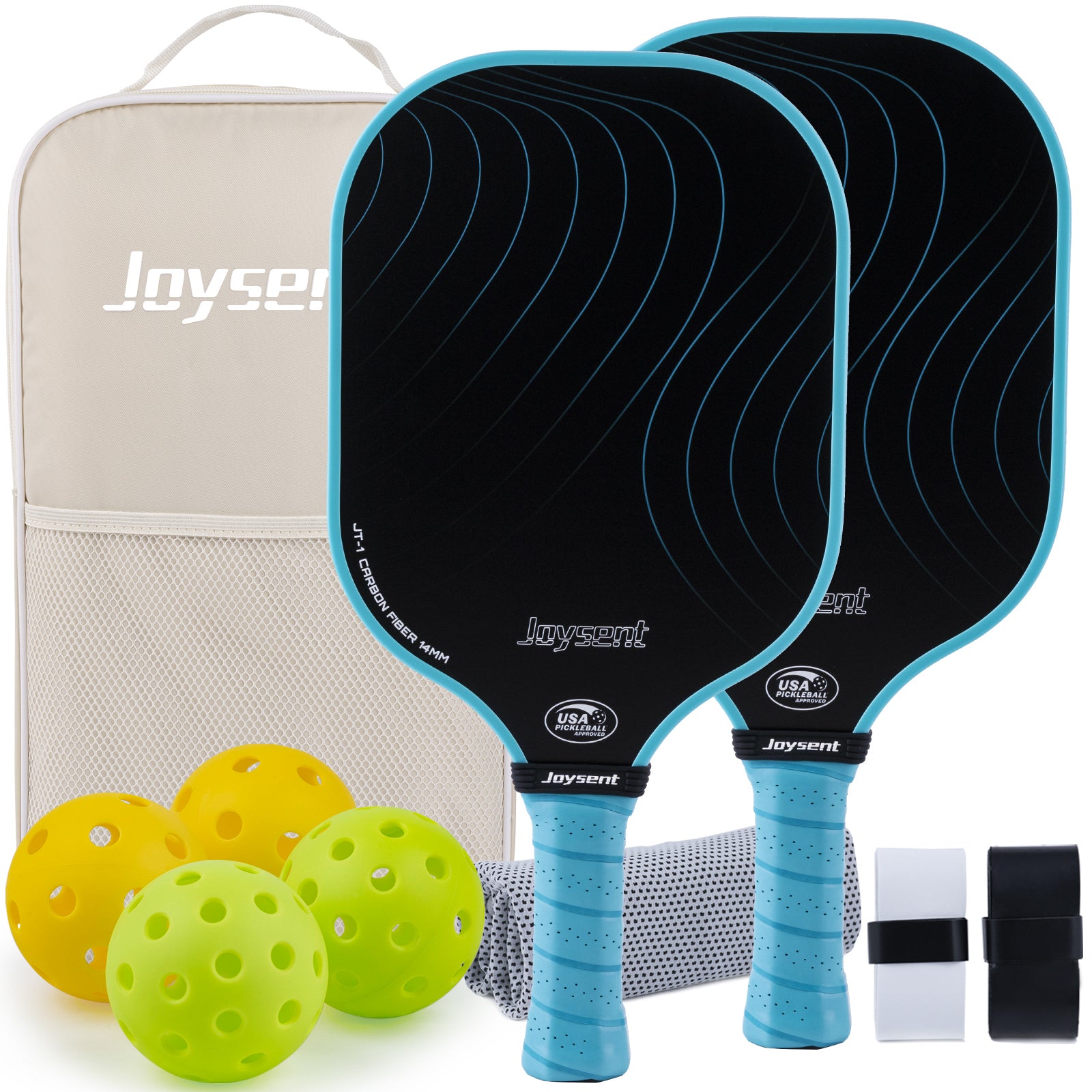 Arcus S1 T300 Carbon Fiber Pickleball Paddle Set 14mm Blue