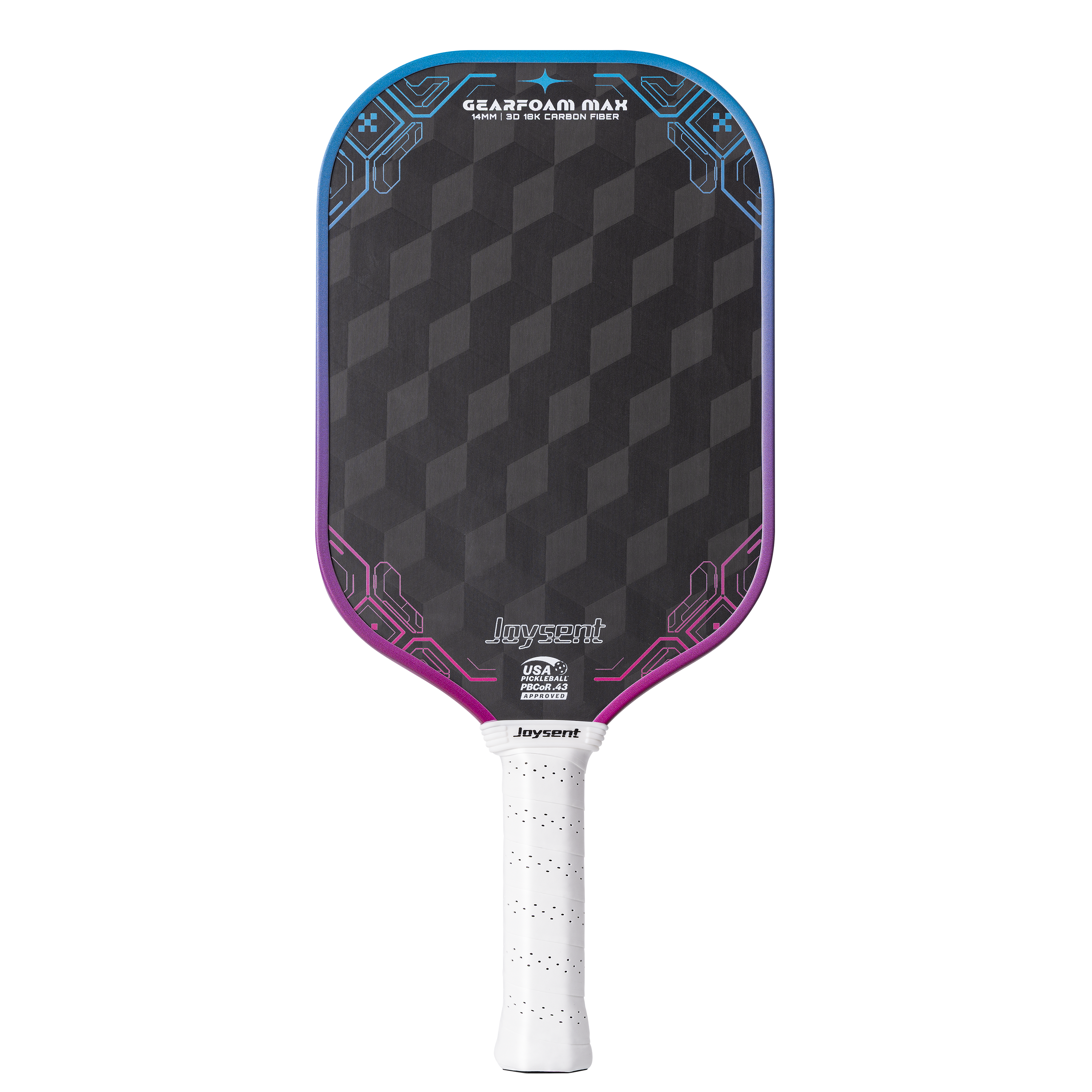GearFoam Max 3D 18K Carbon Fiber Pickleball Paddle Front View