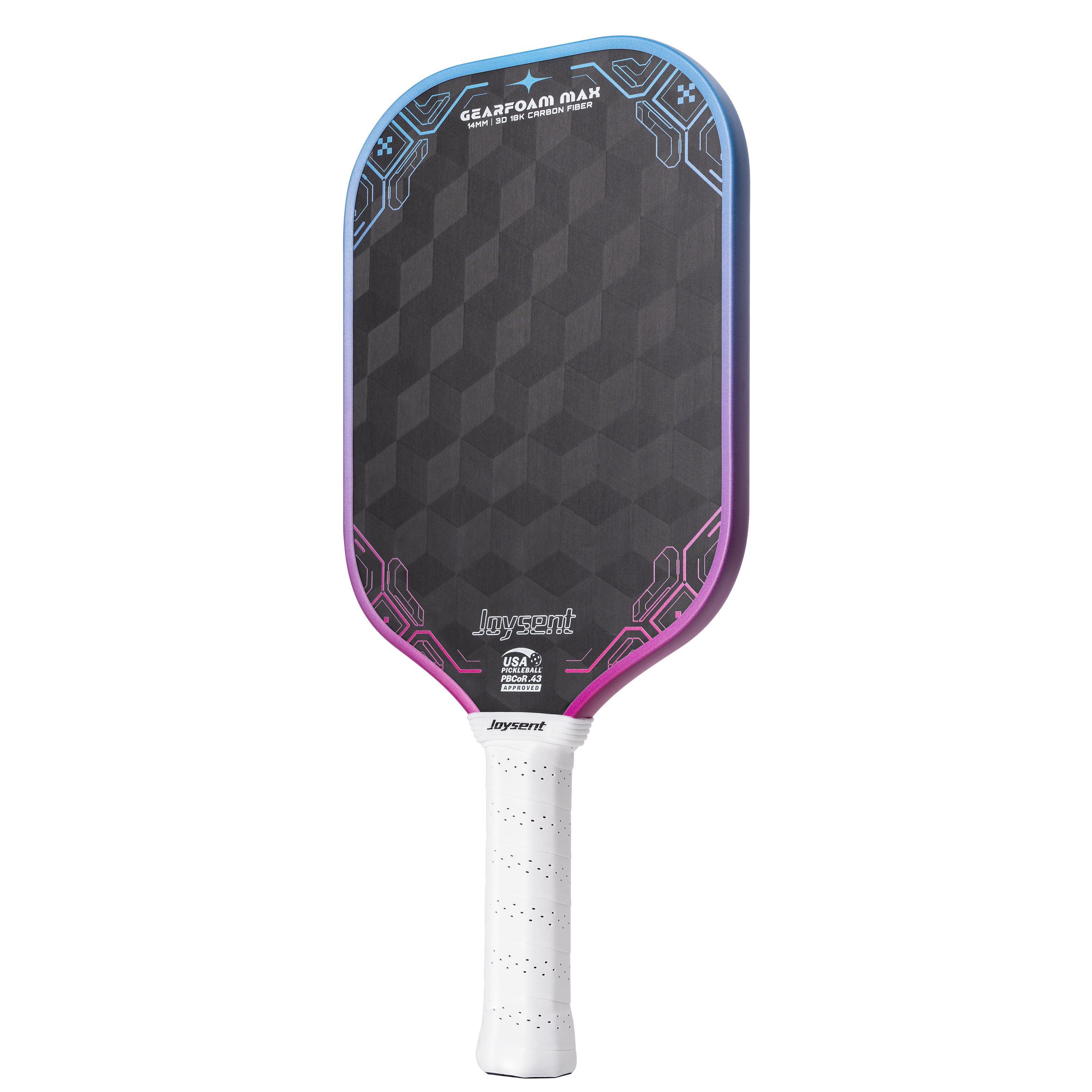 GearFoam Max 14mm Aero Profile Pickleball Paddle Angled View