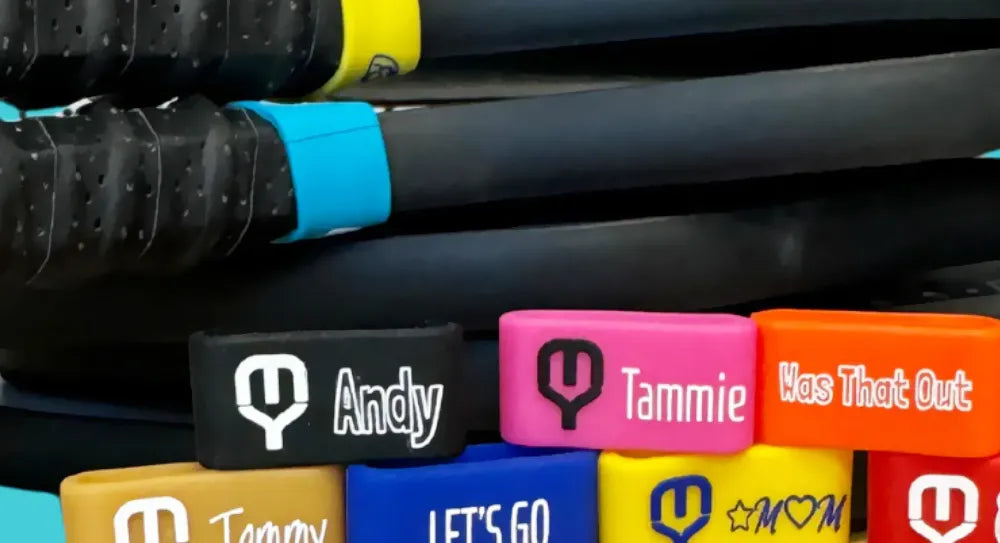 pickleball paddle customization handle grip rubber band
