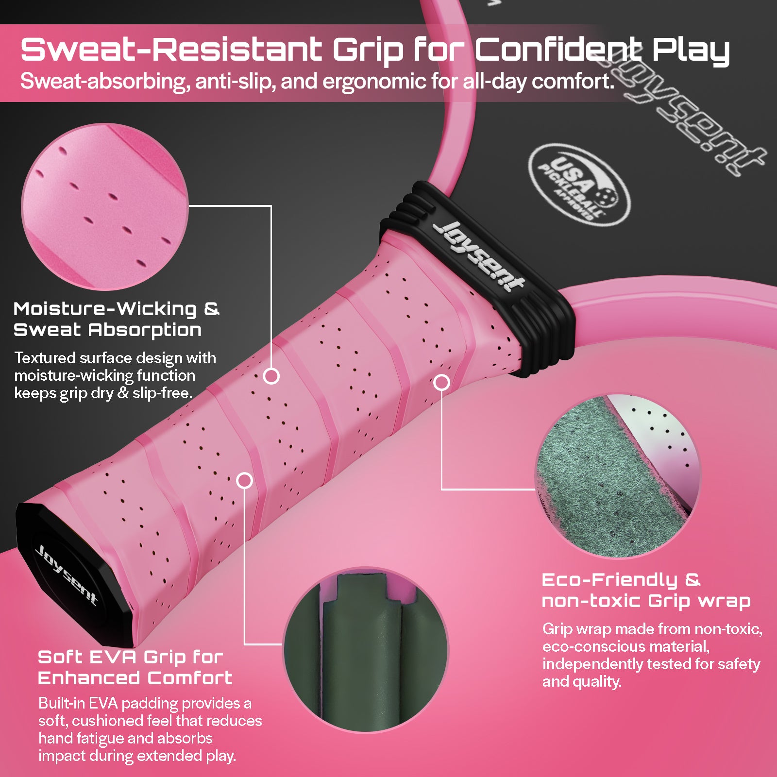 Arcus S1 T300 Carbon Fiber Pickleball Paddle 14mm Pink