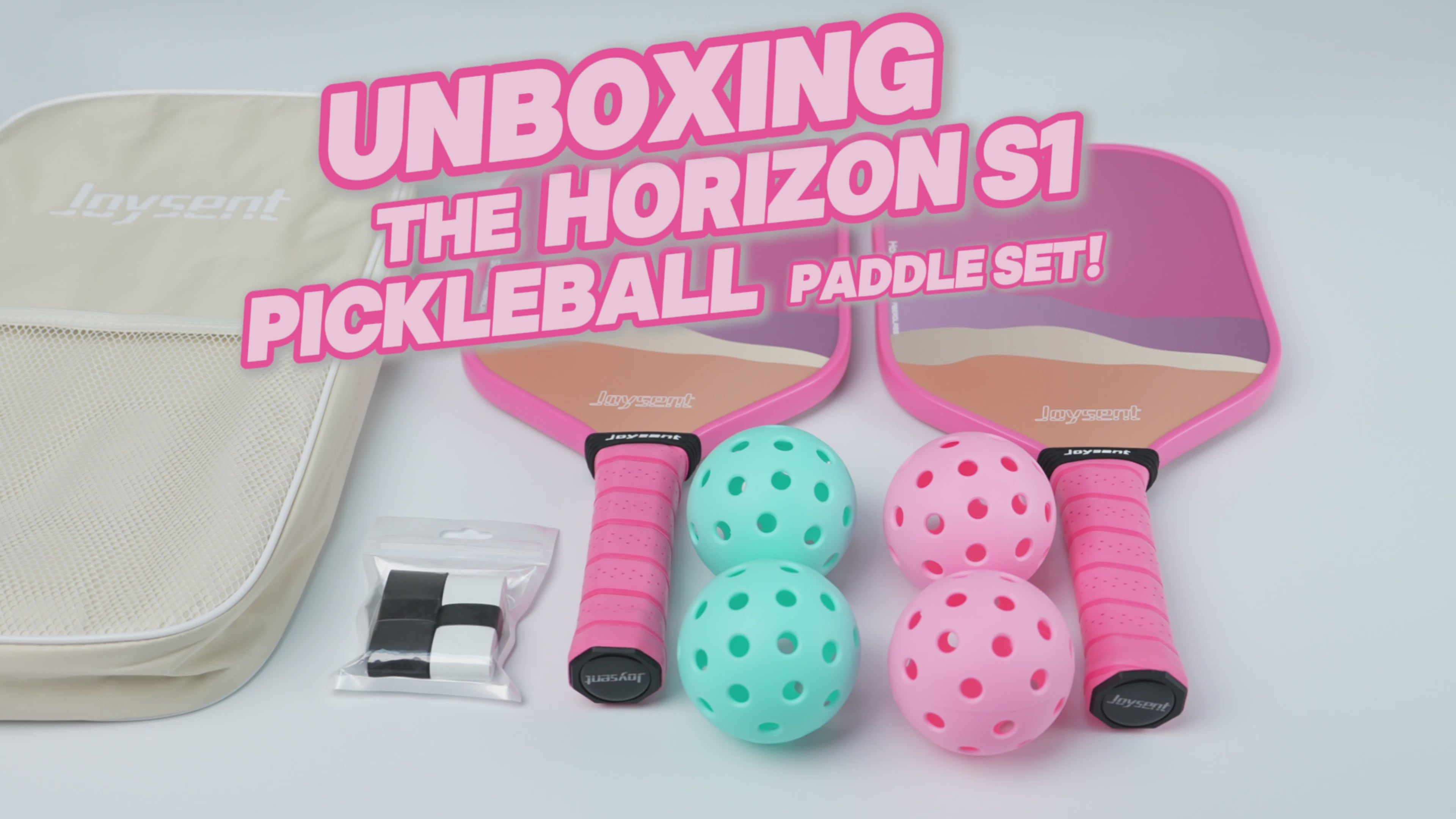 Horizon S1 Fiberglass 13mm Pickleball Paddle Set Pink