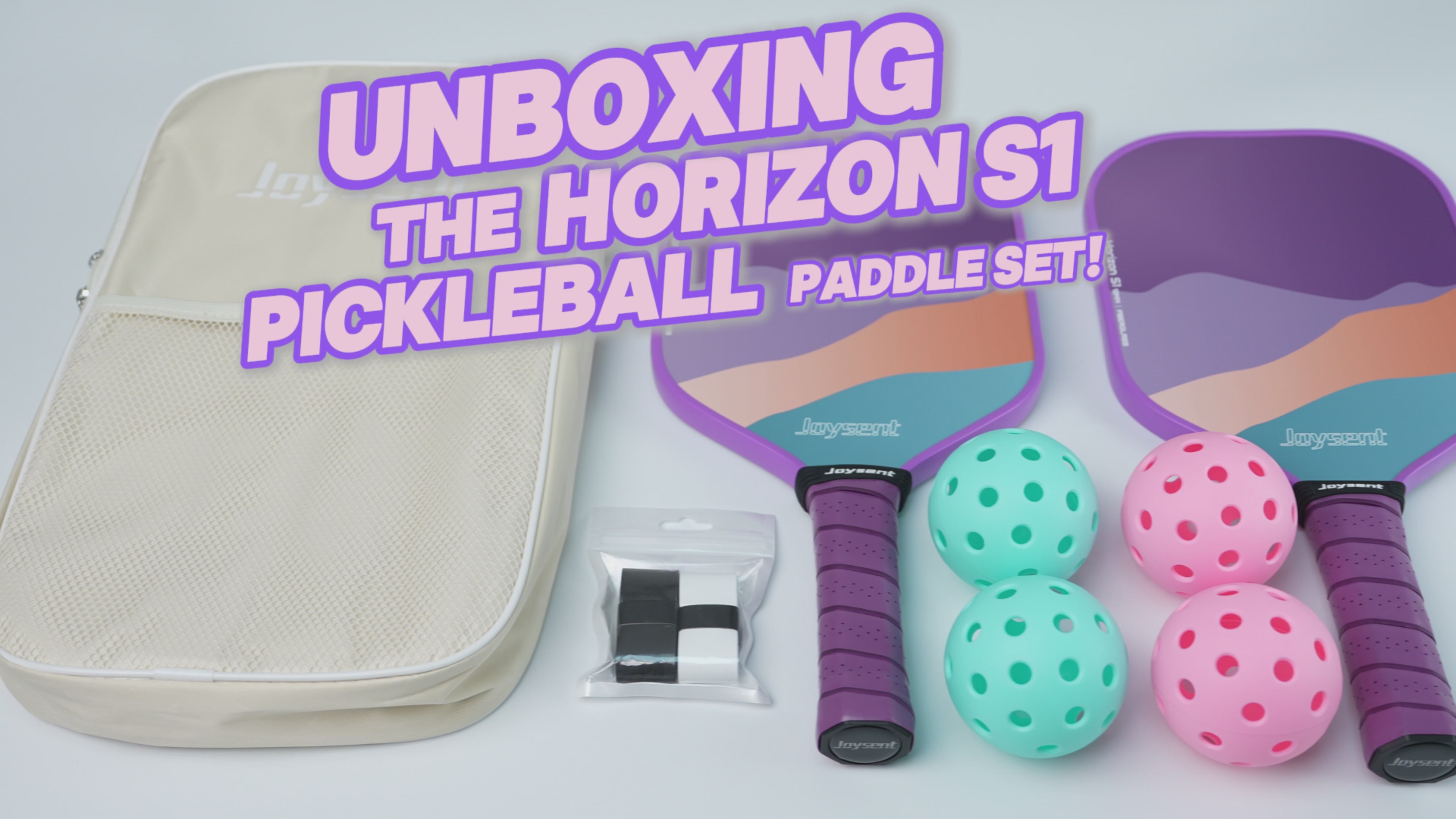 Horizon S1 Fiberglass 13mm Pickleball Paddle Set Purple