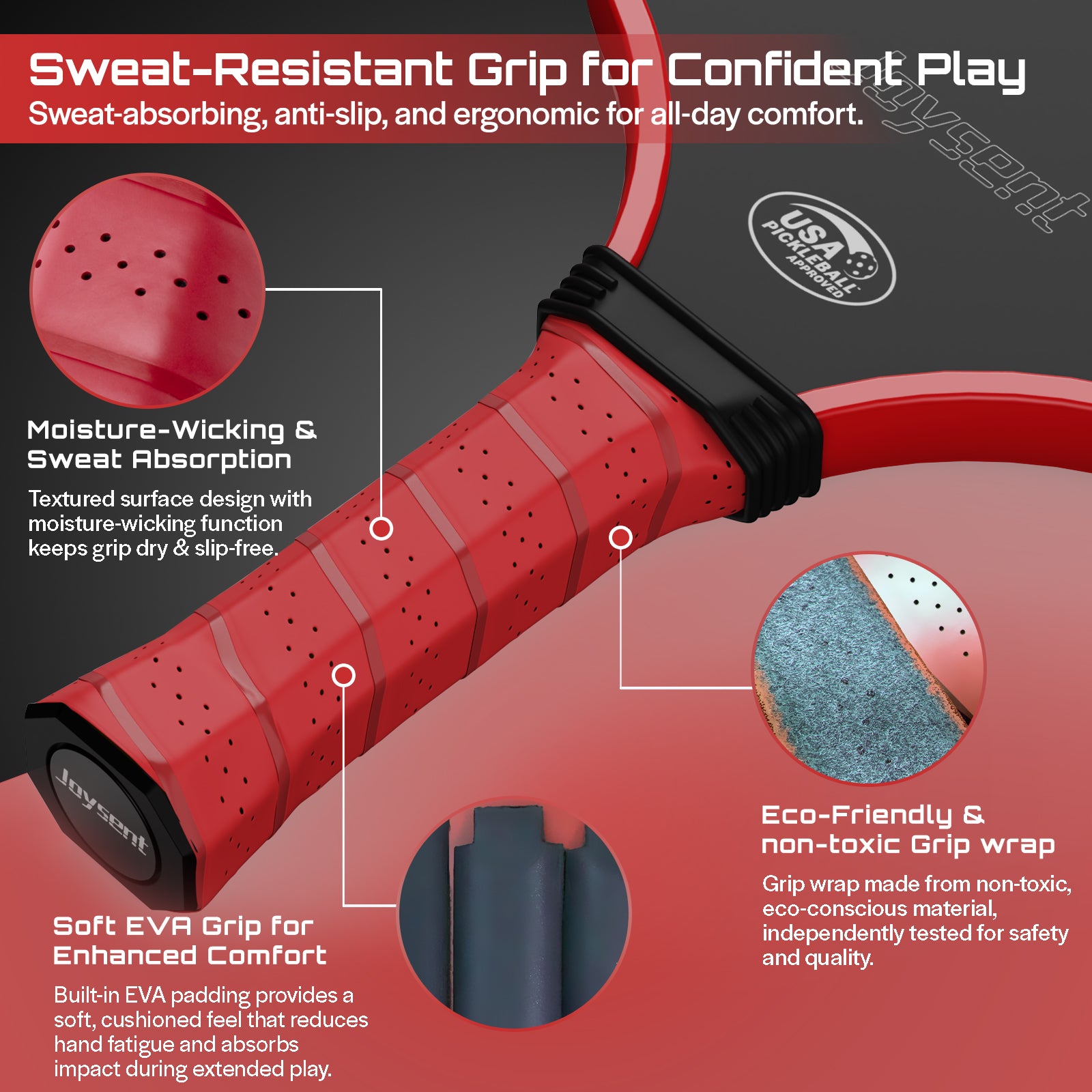 Arcus S1 T300 Carbon Fiber Pickleball Paddle Set 14mm Red